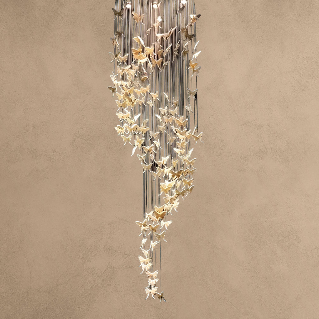 Modern Spiral Staircase Chandelier Ceiling Light Fixture for High Ceiling Living room/ Entryway