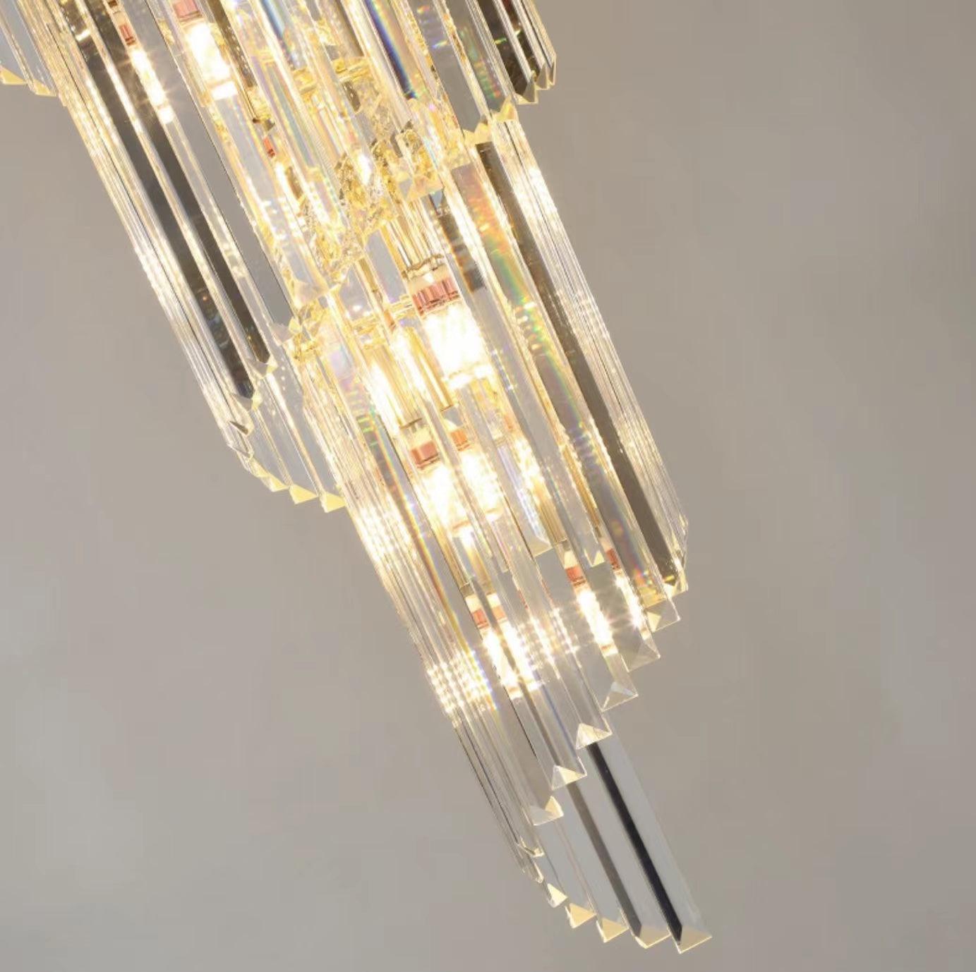 Riviko Grand Lumina Spiral K9 Crystal Chandelier - Background Shot