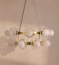 Holly Glass Chandelier 32"W