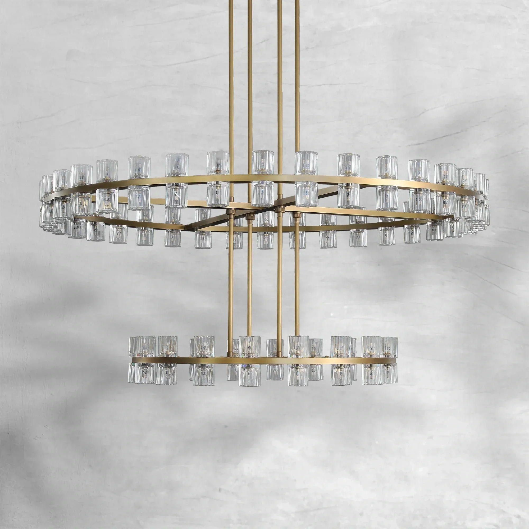 Arcachen Crystal Round 2-Tier Chandelier 60"
