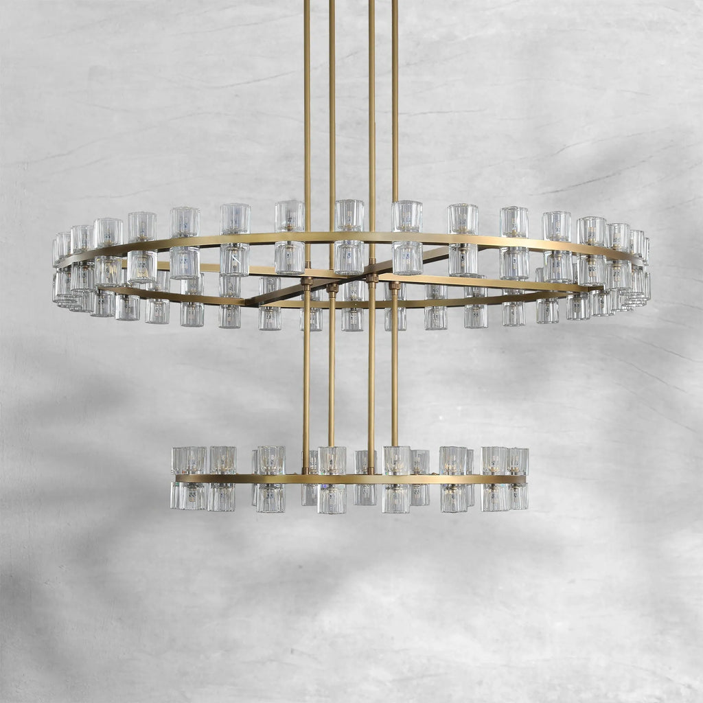 Riviko Grand Deco Tiered Round Chandelier 60" - Background Shot