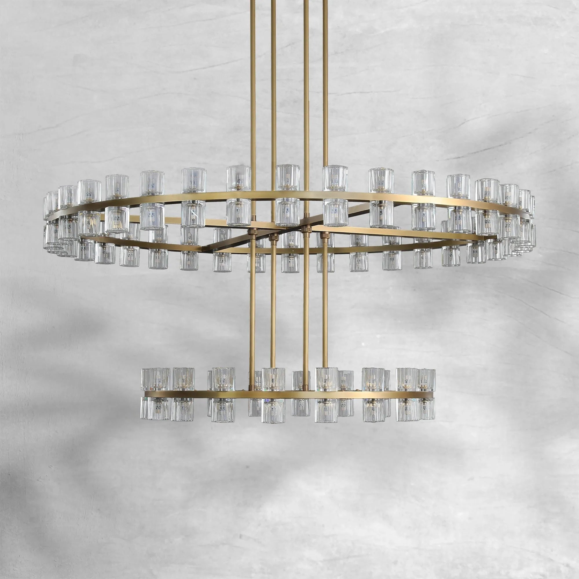 Riviko Grand Deco Tiered Round Chandelier 60" - Background Shot