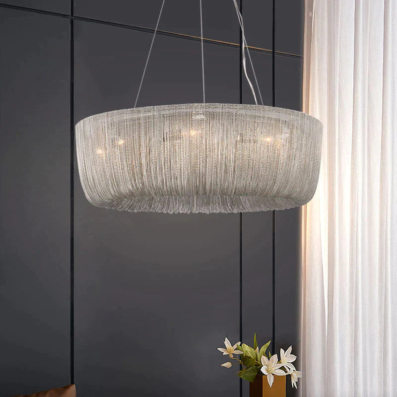 Jean Modern Marble Alabaster Linear Chandelier Over Dining Table chandelier Riviko