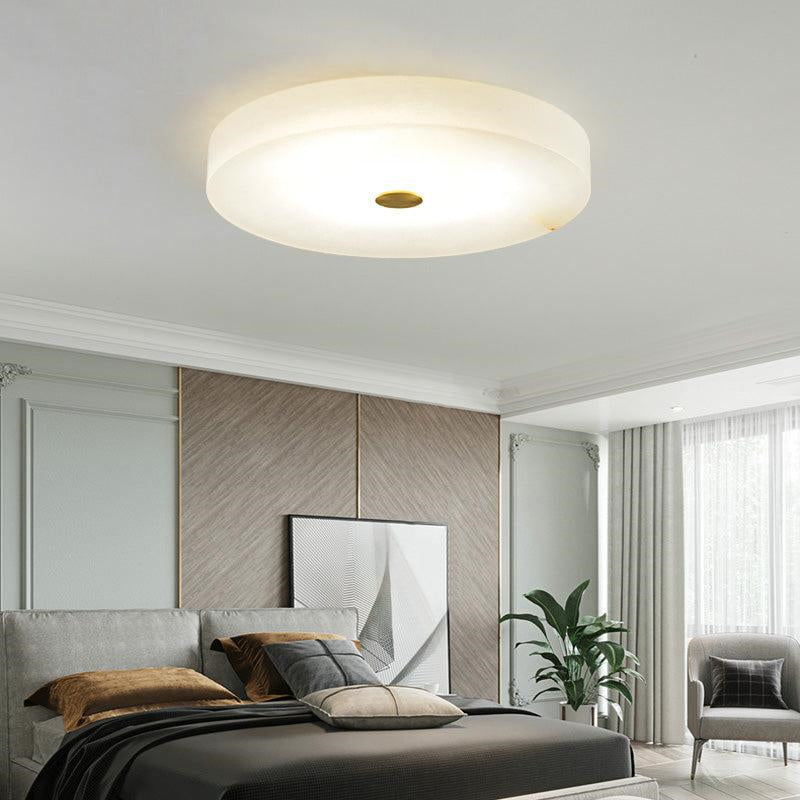 Kevin Apollo Modern Round Alabaster Flush Mounted chandelier Flush Mount Riviko