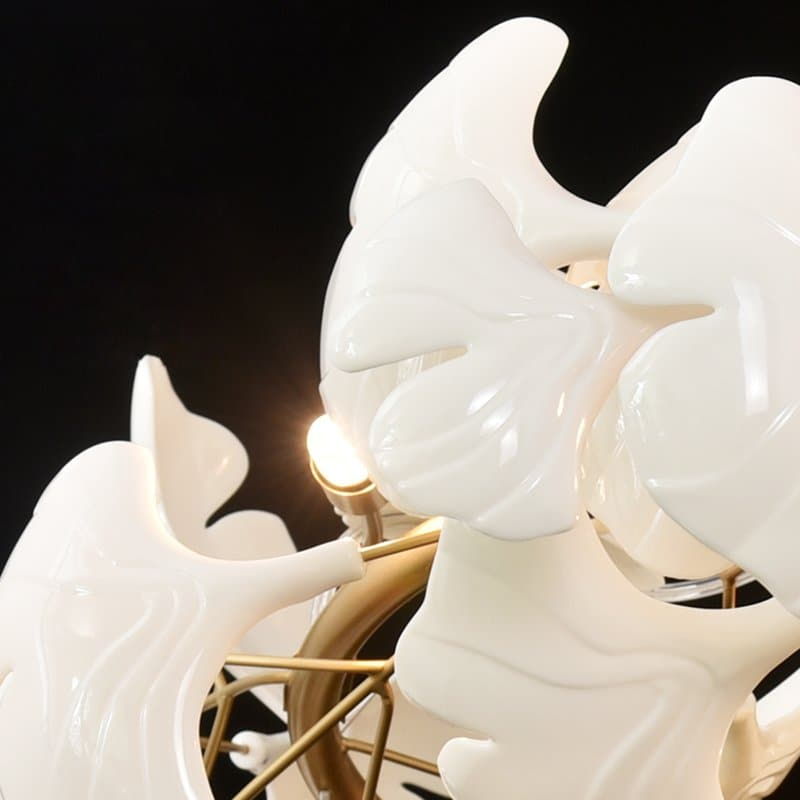 Riviko Ginkgo Bloom Ceramic Chandelier - Background Shot