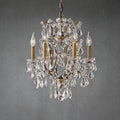 19th C. Rochelle Iron & Crystal Round Chandelier 18"