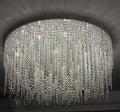 Modern Luxury Tassel Flush Mount Oval/Round Crystal Chandelier Set for Living Room/Bedroom/Dining Room