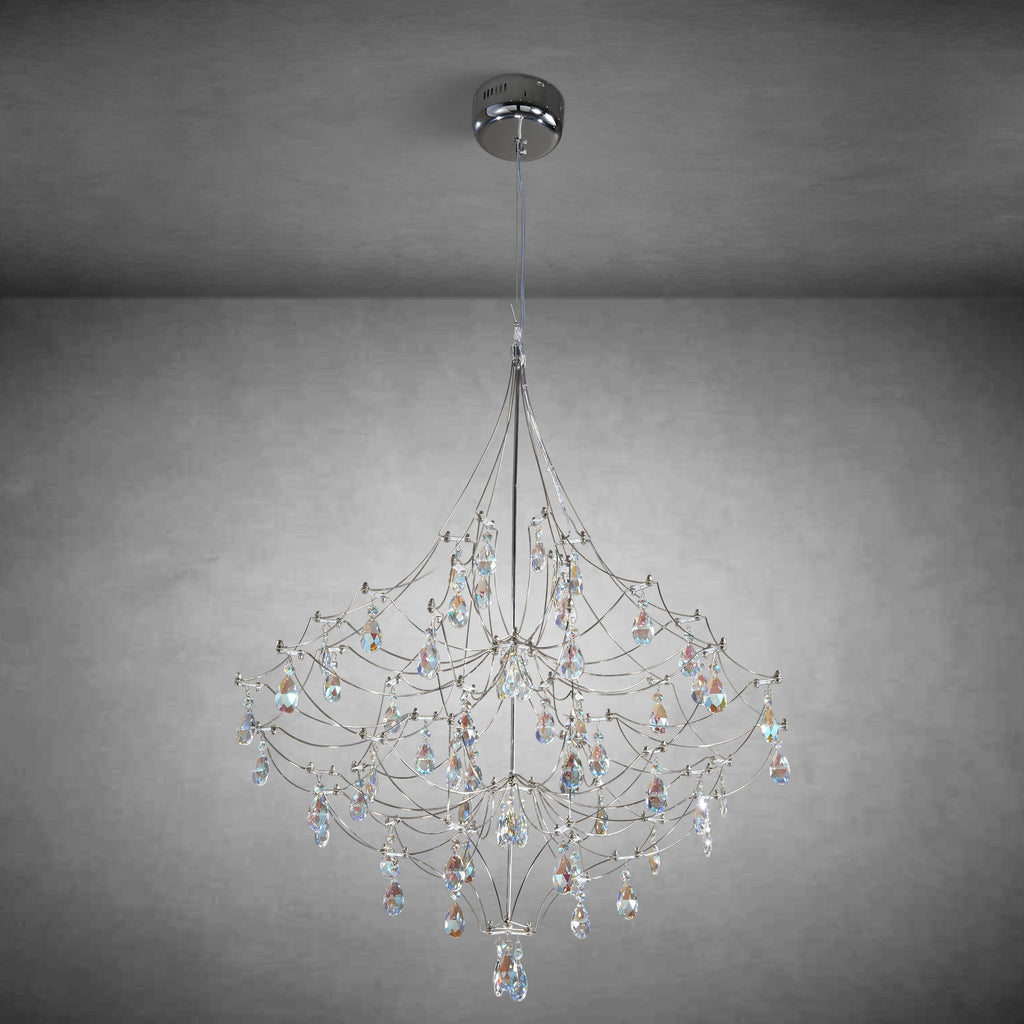 Crystal Chandelier Sliver Ceiling Light Fixture