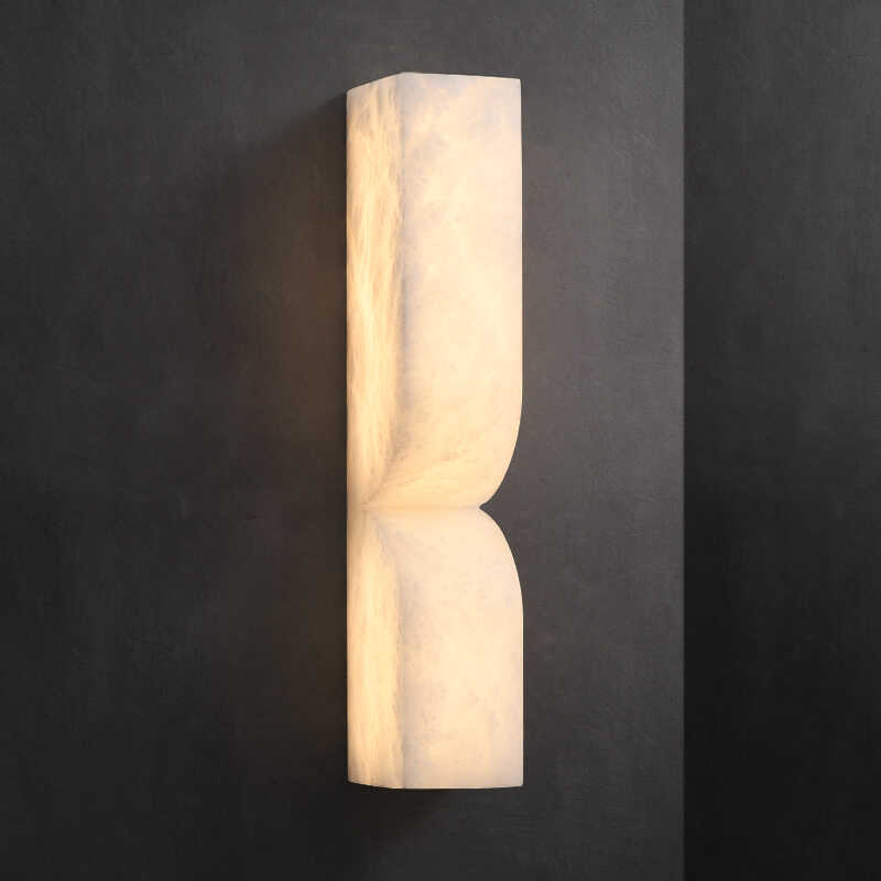 Modern Luxe Brass Natural Alabaster Wall Sconce for Entryway chandeliers for dining room,chandeliers for stairways,chandeliers for foyer,chandeliers for bedrooms,chandeliers for kitchen,chandeliers for living room Riviko