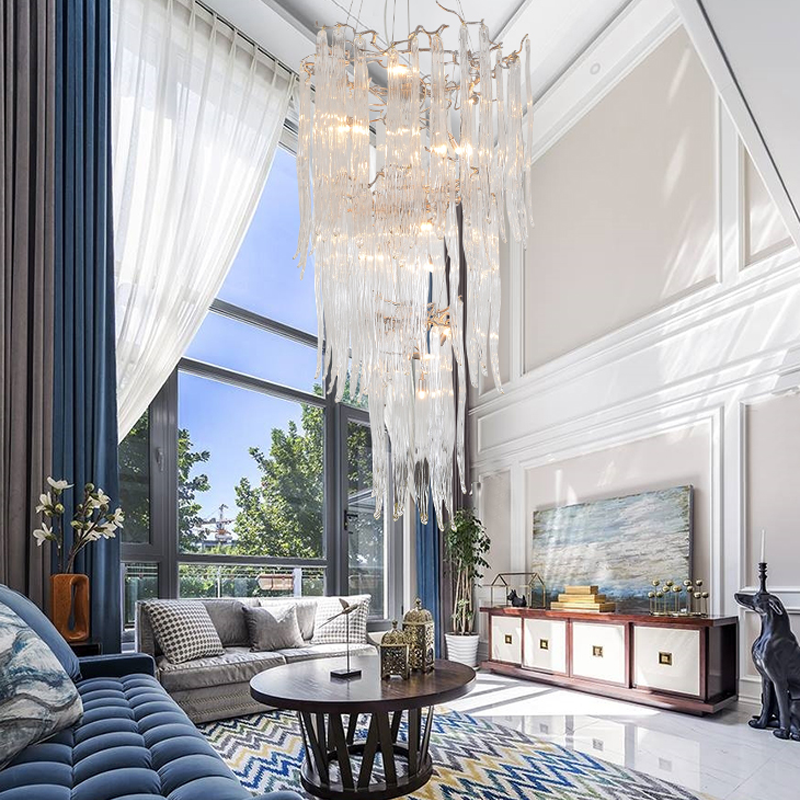Luxury Crystal Branch Chandelier For Staircase - riviko