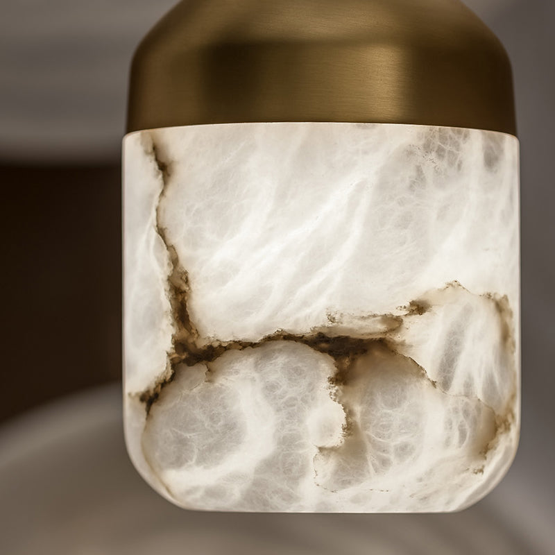 Serenity's Cascade - Modern Minimalist Alabaster Staircases Pendant Light Chandelier Riviko