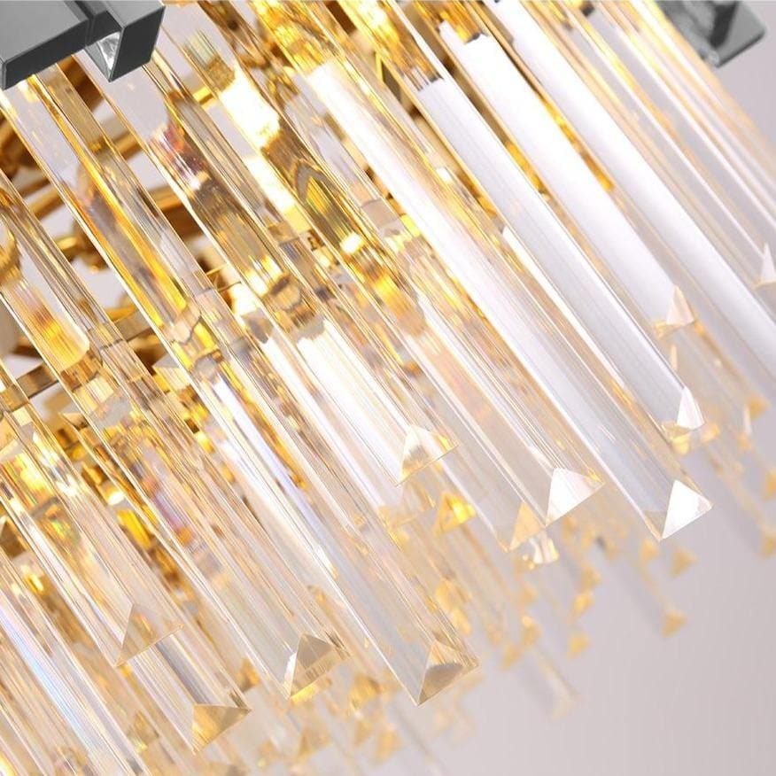 Riviko Radiant Aura Round Crystal Chandelier - Background Shot
