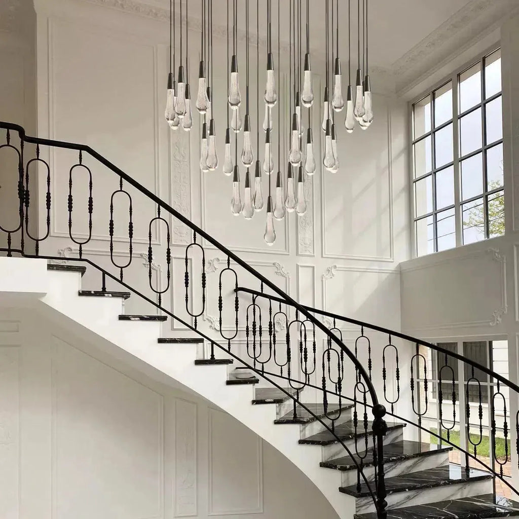 Soltaire Raindrop Round Chandelier 58"W