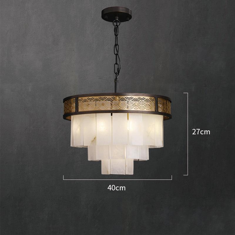 Marble Alabaster Lorry Multi-layer Classic Chandelier - Riviko