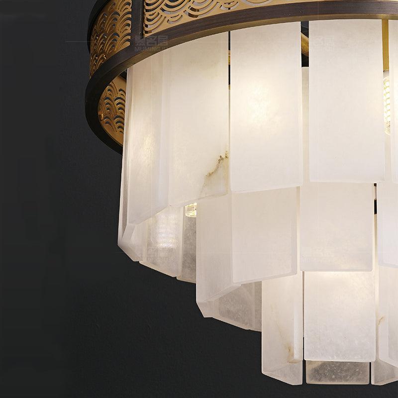 Marble Alabaster Lorry Multi-layer Classic Chandelier - Riviko