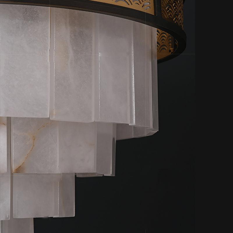 Marble Alabaster Lorry Multi-layer Classic Chandelier - Riviko