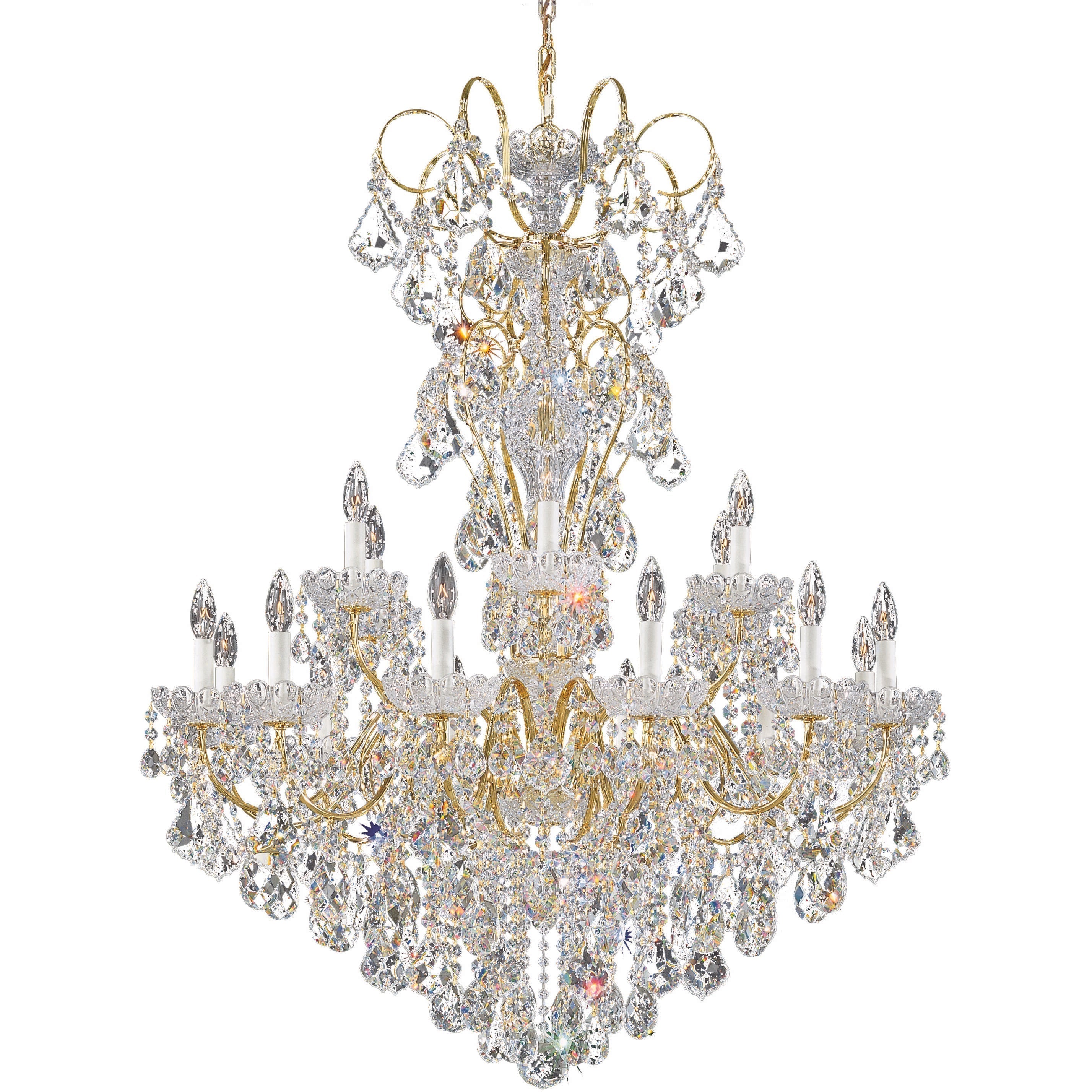 Riviko Grand Fleur-de-Lys Chandelier 36" - Background Shot