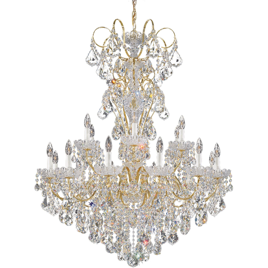 Riviko Grand Fleur-de-Lys Chandelier 36" - grand American estate foyer