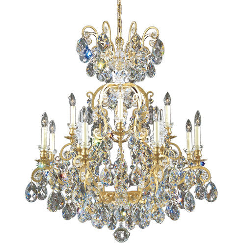 Riviko Regal Grandeur 12-Light Chandelier 32" - American ballroom or formal entertaining space