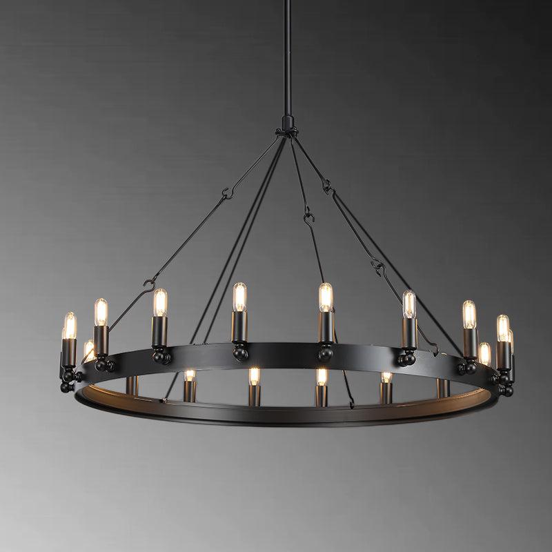 Celestine Vintage Round Chandelier Black Color