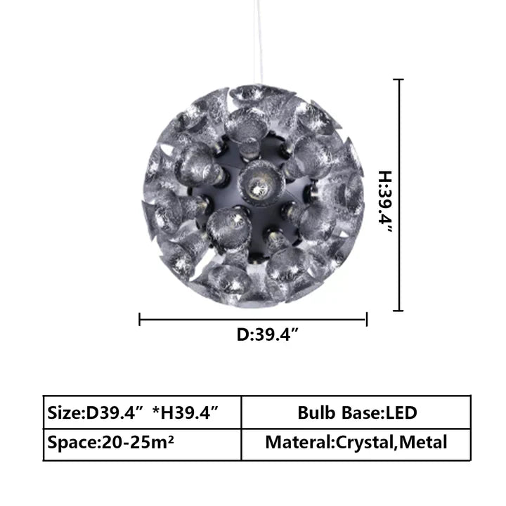 Extra Large Artistic Globe Morning glory Chandelier Modern Designer Chalice Suspension Pendant Light for Dining Room/Coffee Table
