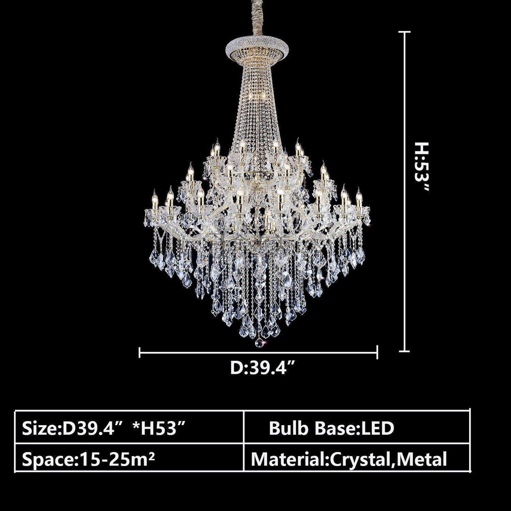 Riviko Grand Empire K9 Crystal Chandelier - Background Shot