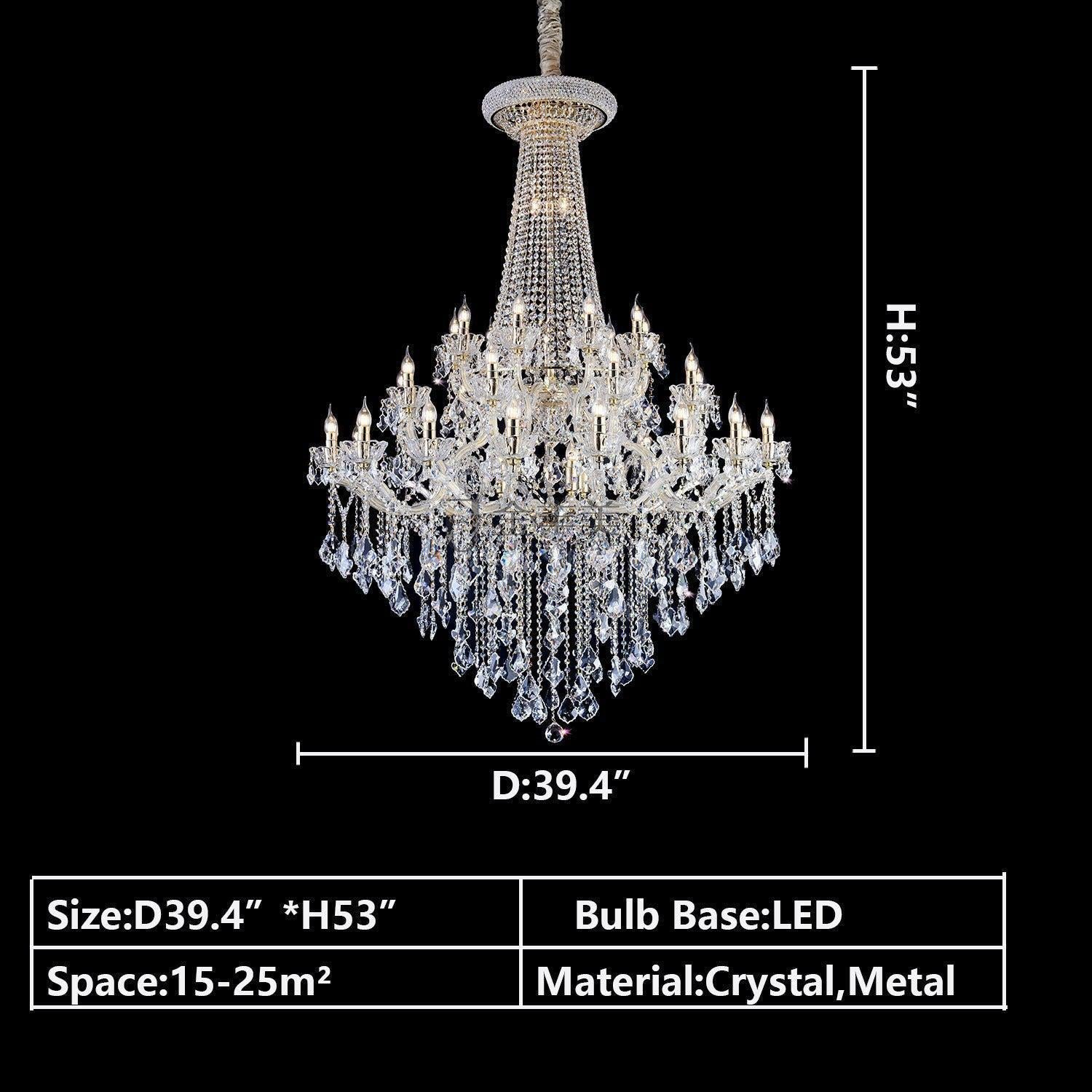 Riviko Grand Empire K9 Crystal Chandelier - Background Shot