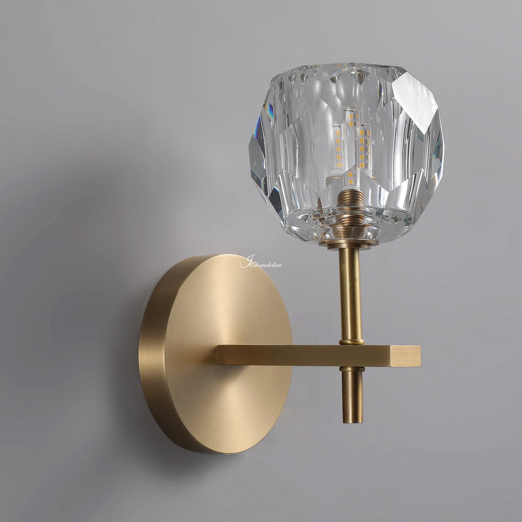 Bille De Crystal Glass Short Wall Sconce