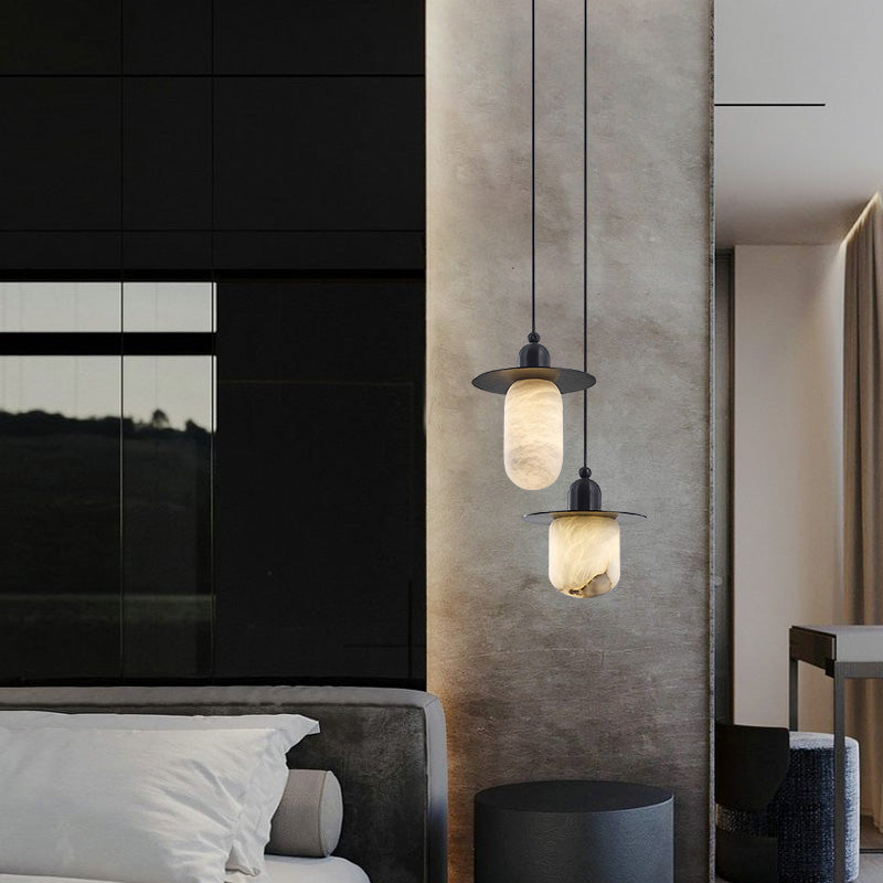 Nordic Alabaster and Brass Minimalist Pendant Light chandeliers for dining room,chandeliers for stairways,chandeliers for foyer,chandeliers for bedrooms,chandeliers for kitchen,chandeliers for living room Riviko