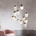 Serenity's Cascade - Modern Minimalist Alabaster Staircases Pendant Light Chandelier Riviko