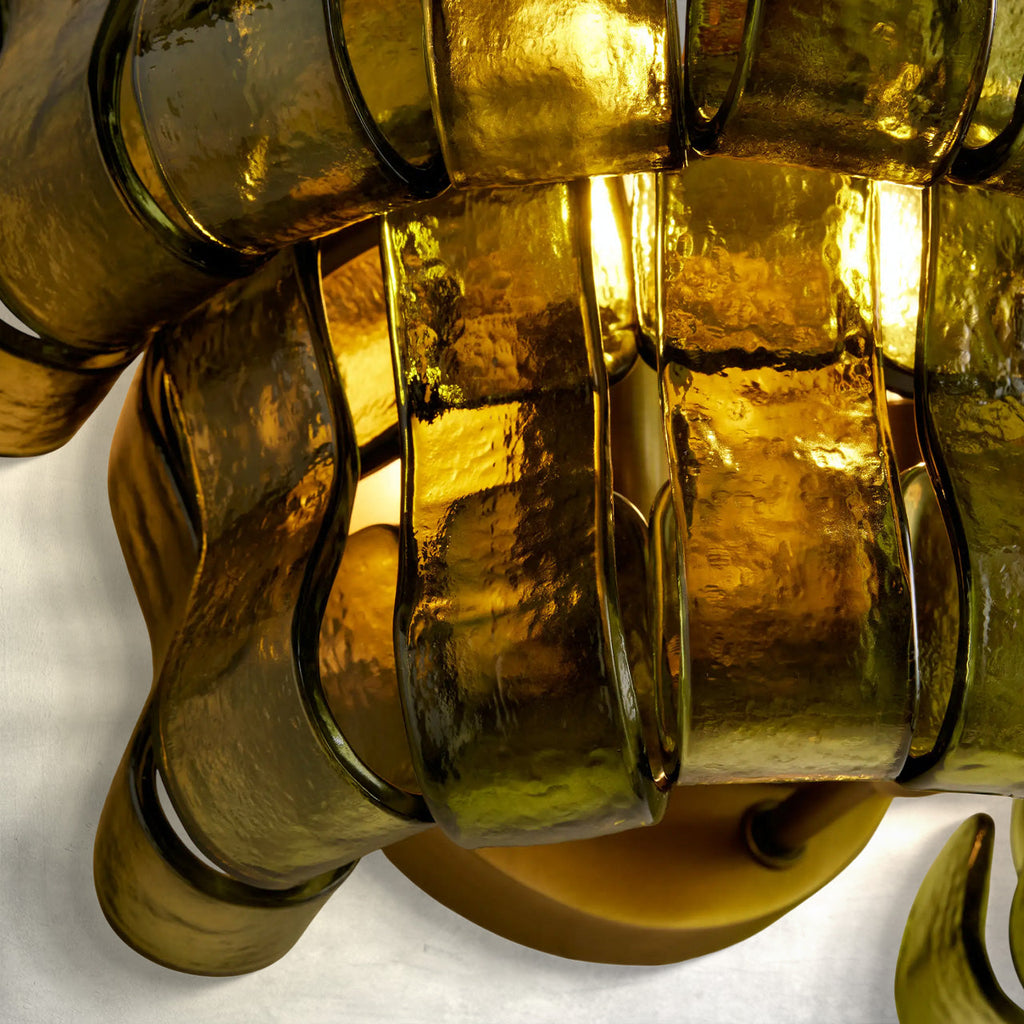 Riviko Lumina Sculpted Glass Wall Sconce - Background Shot