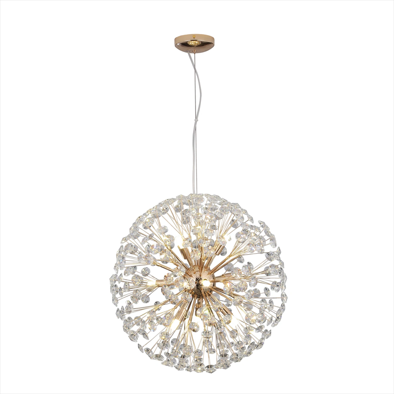 Riviko Stellar Bloom Spherical Crystal Pendant - American ballroom or formal entertaining space