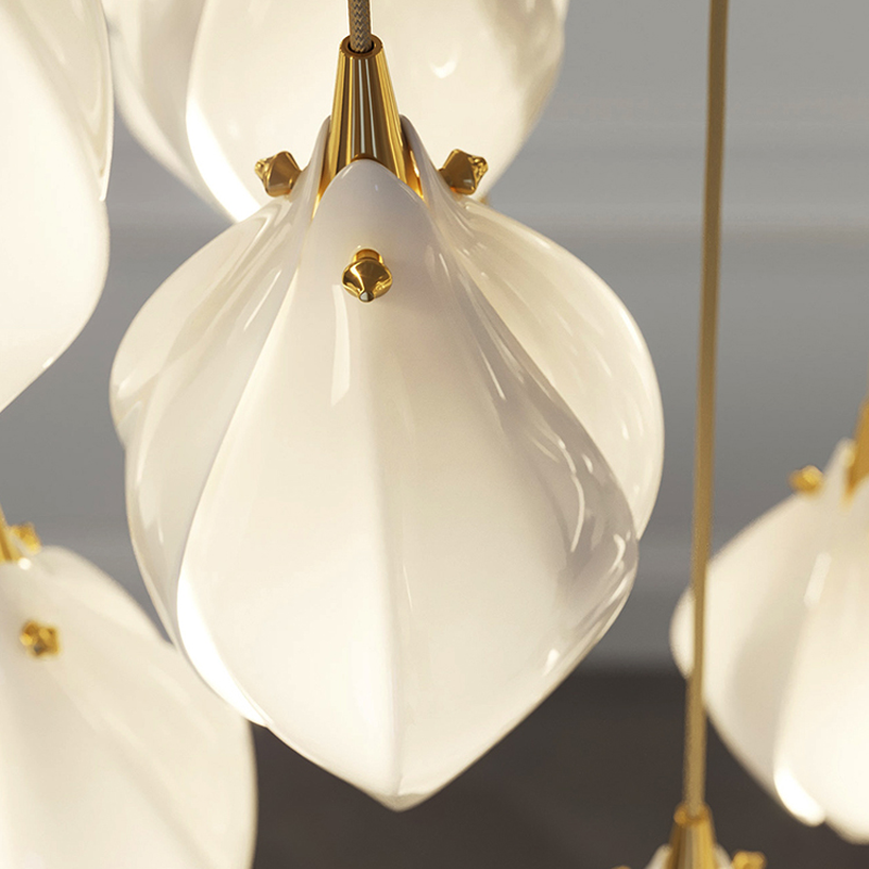 Riviko Verdant Ceramic Branch Chandelier - Background Shot