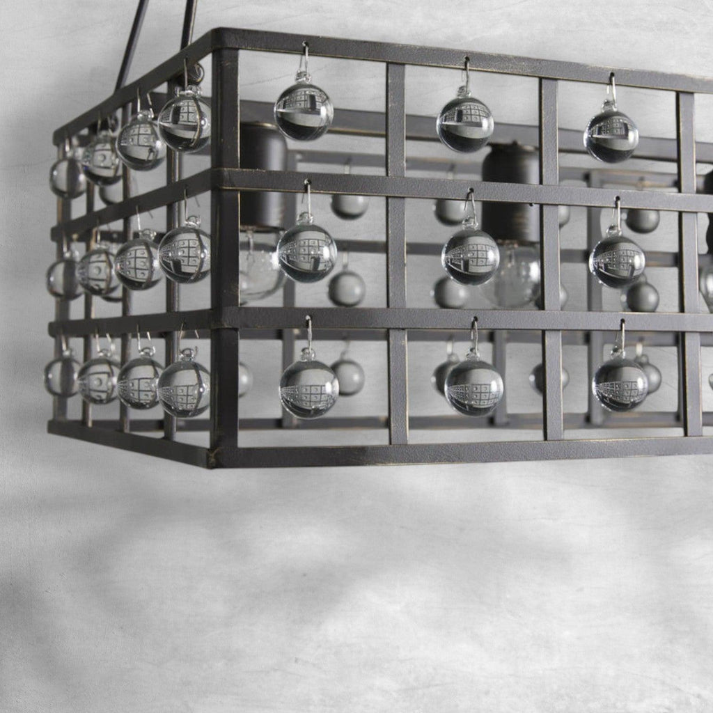 La Cage Rectangular Chandelier 7 Light