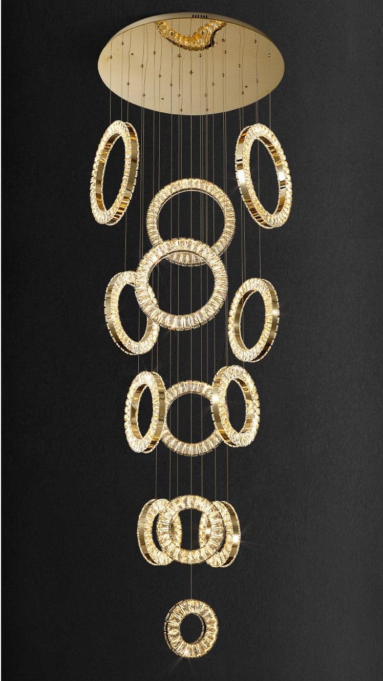 Riviko Aura Grandeur Multi-Ring Round Chandelier - Background Shot