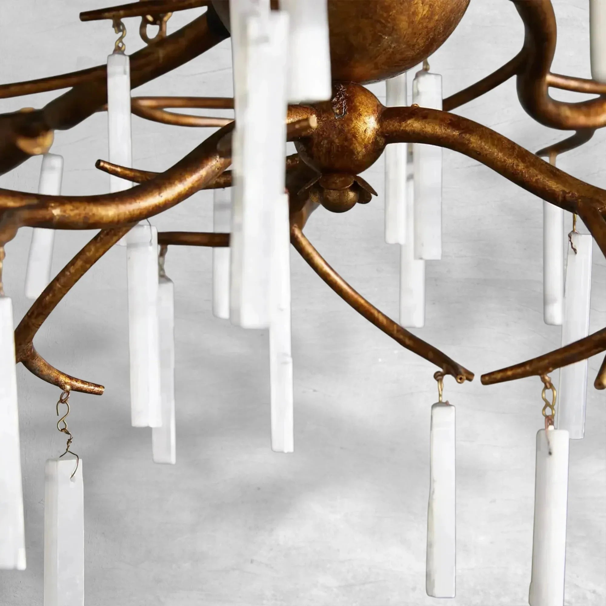 Riviko Selenite Radiance 9-Light Chandelier - Background Shot