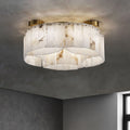 Contemporary Alabaster Flush Mount Ceiling Lamp Chandeliers Riviko 21.65" D x 8.86" H