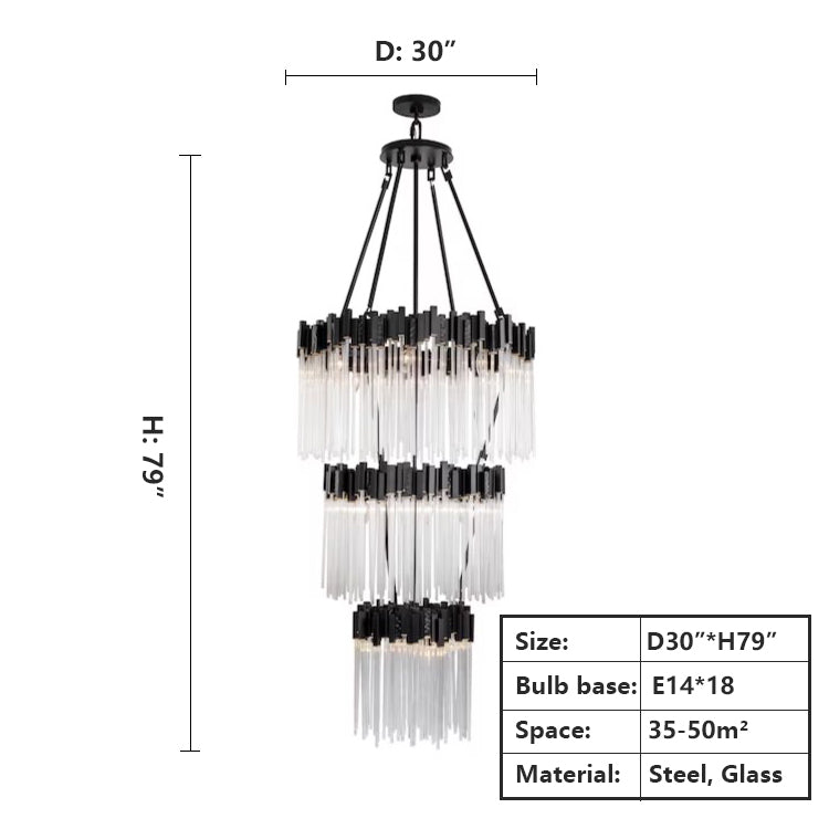 Riviko Grand Radiance Multi-Tiered Round Chandelier - Background Shot