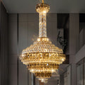 Riviko Grand Empire Tiered Crystal Chandelier - American ballroom or formal entertaining space