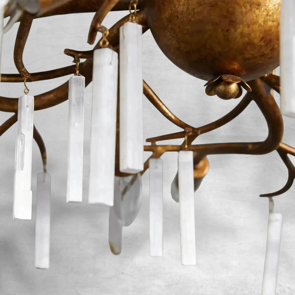 Riviko Selenite Bloom 15-Light Chandelier - Background Shot