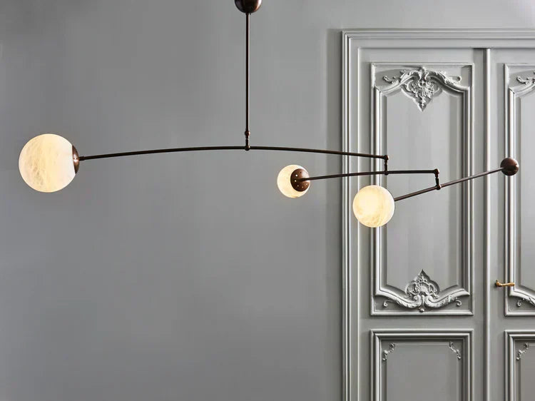 Alabaster Triple Mobile Chandelier