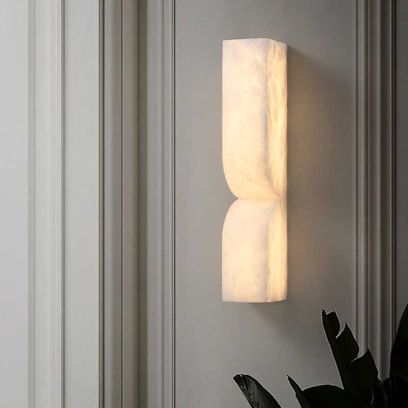 Modern Luxe Brass Natural Alabaster Wall Sconce for Entryway chandeliers for dining room,chandeliers for stairways,chandeliers for foyer,chandeliers for bedrooms,chandeliers for kitchen,chandeliers for living room Riviko