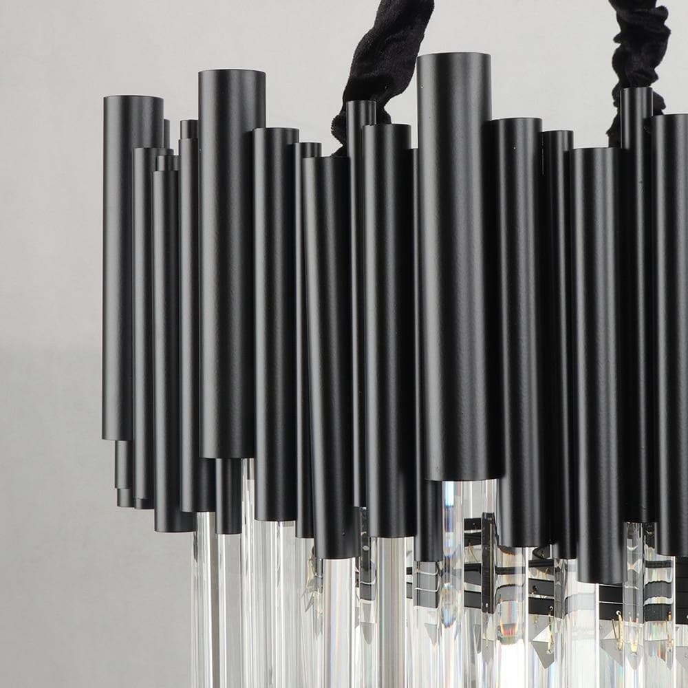Riviko Midnight Radiance Round Crystal Chandelier - Background Shot