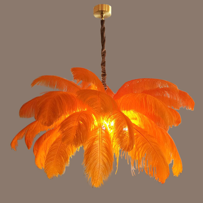 Riviko Opulent Plume Brass Branch Chandelier - Background Shot