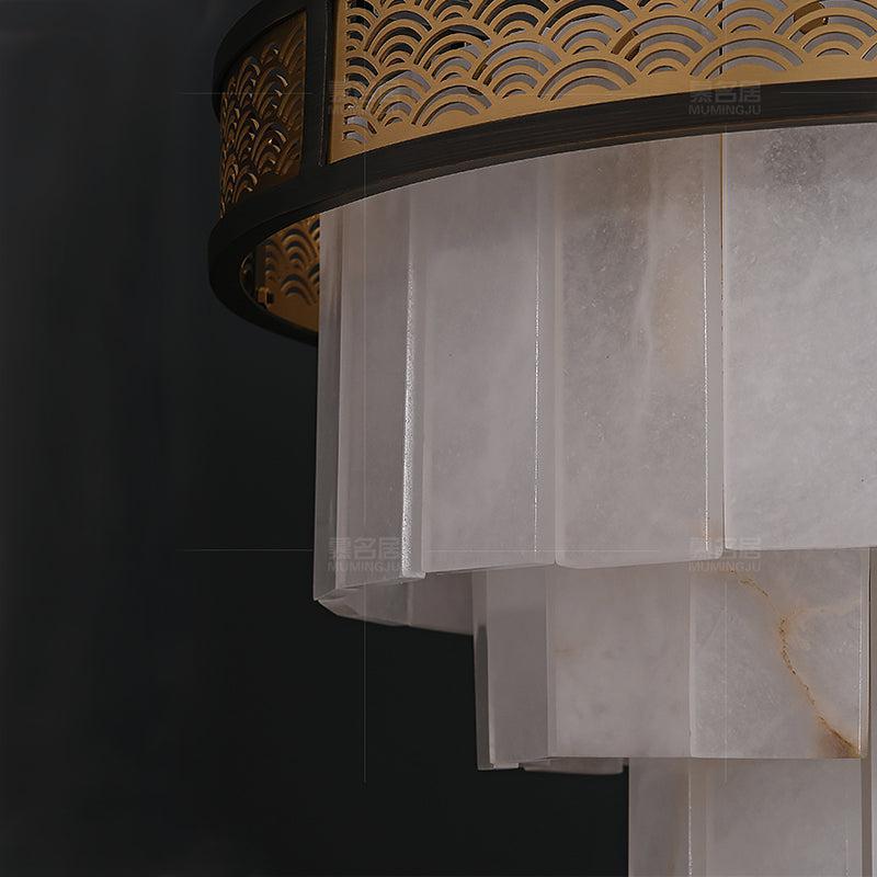 Marble Alabaster Lorry Multi-layer Classic Chandelier - Riviko