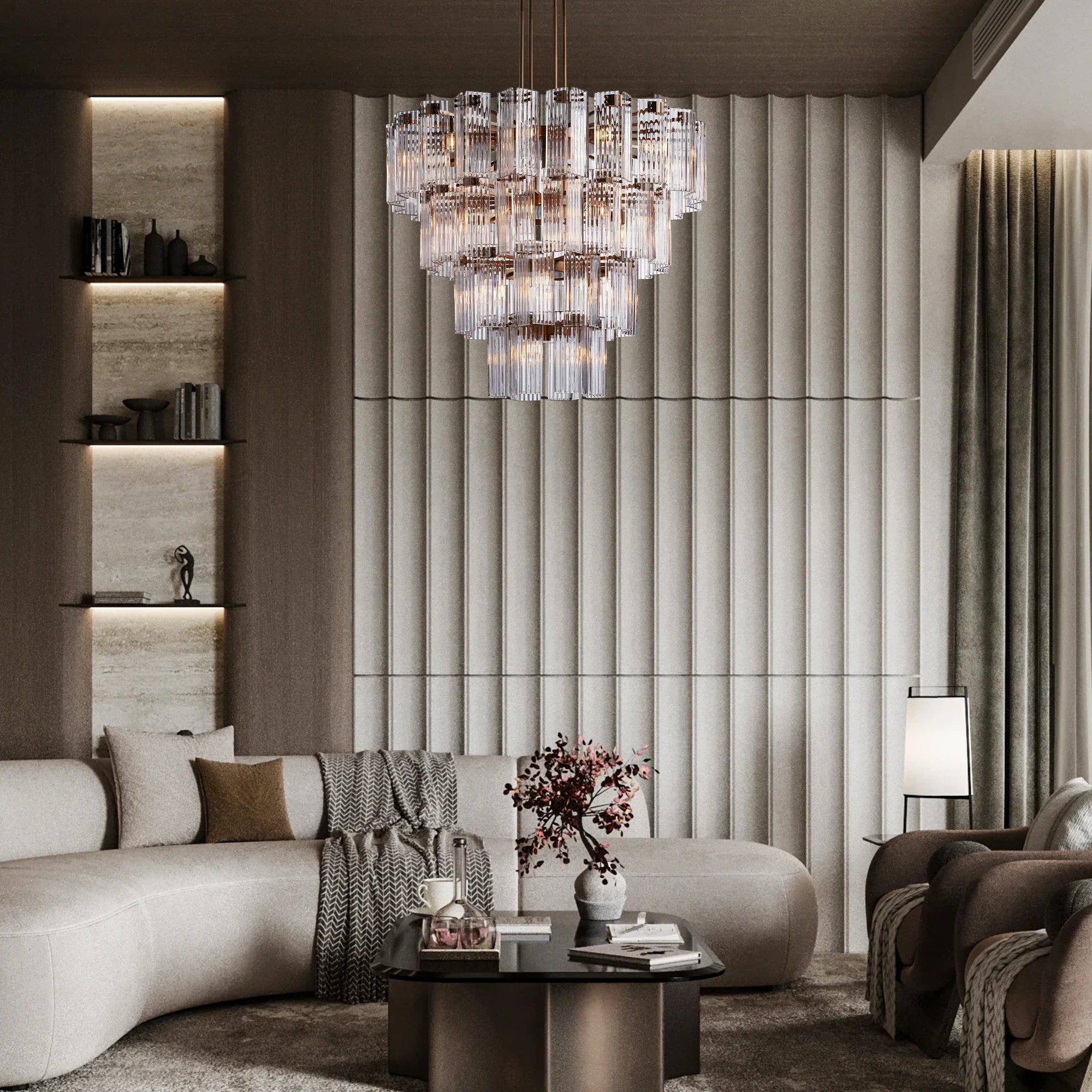 Delsie Round Chandelier 38''48''60''