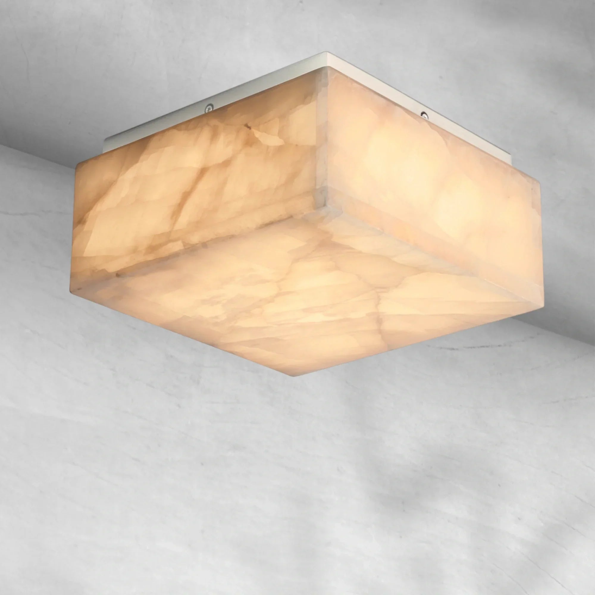 Riora Calcite Square Flushmount 6"10"14"