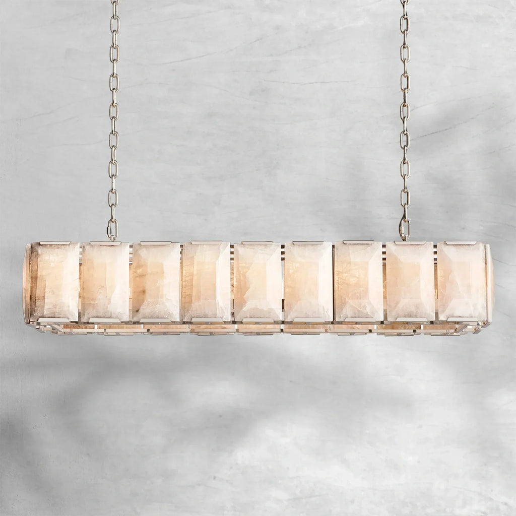 Harlew Calcite Rectangular Chandelier 62"