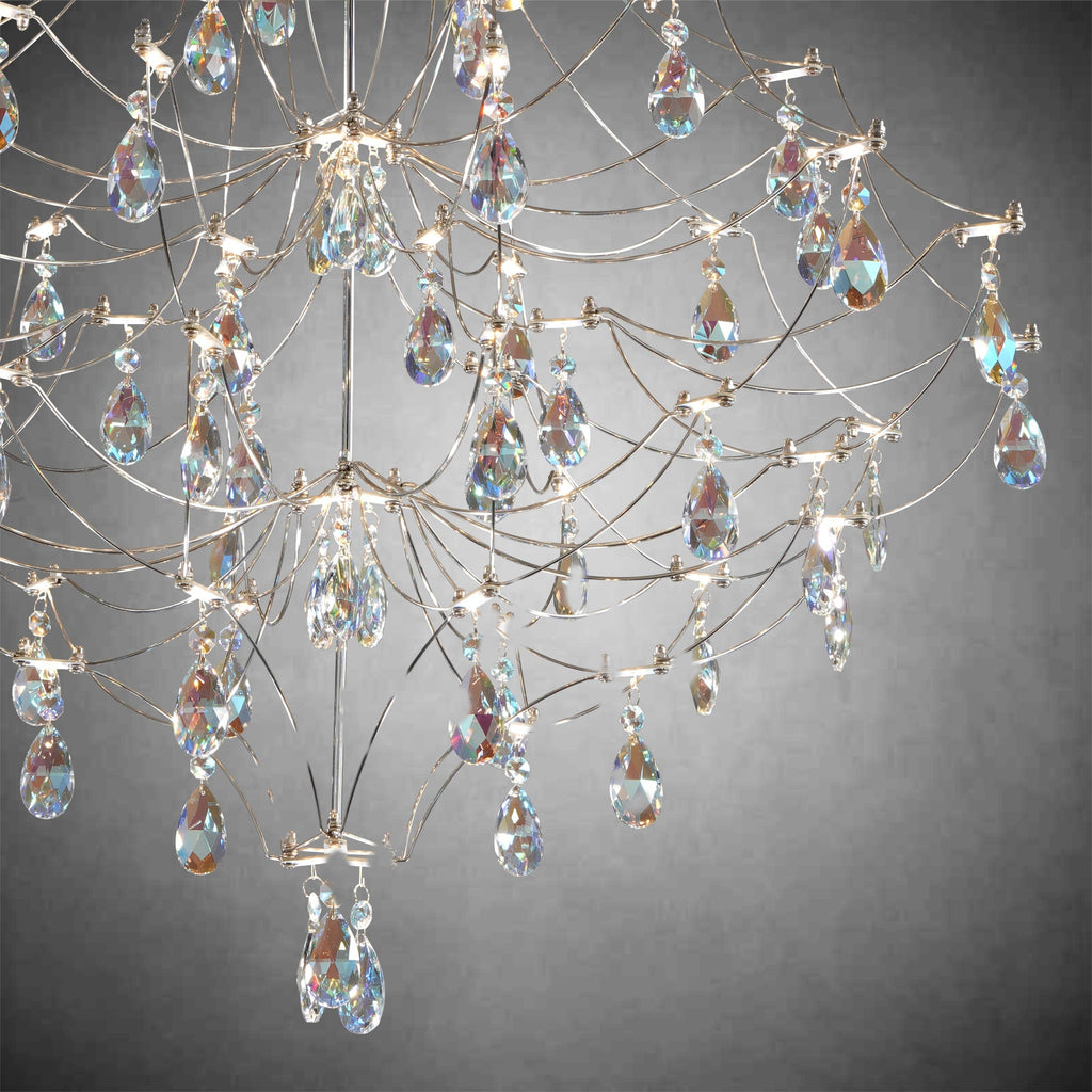Crystal Chandelier Sliver Ceiling Light Fixture