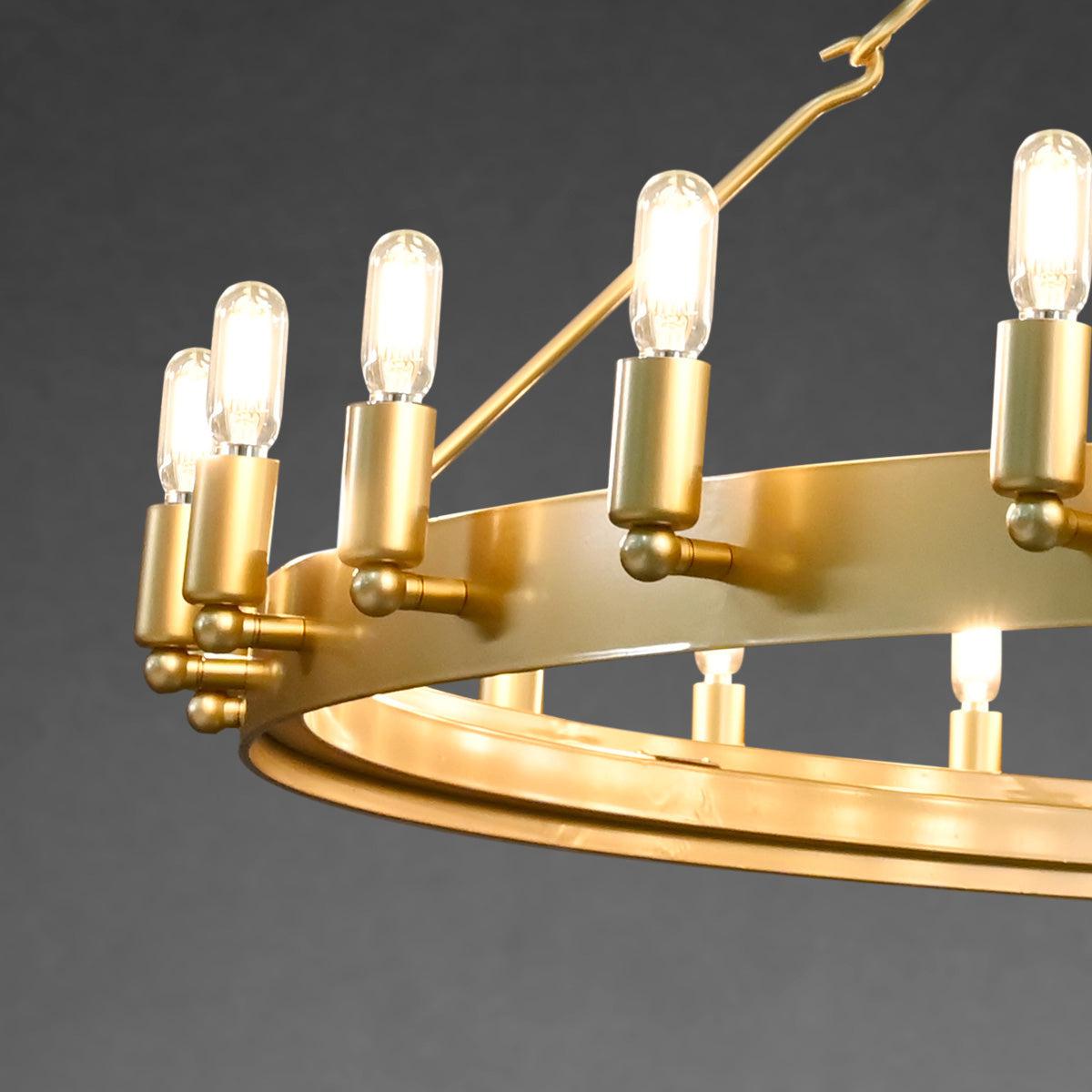 Celestine Vintage Filament Two-Tier Round Chandelier 38"